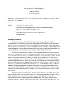 United Nations Statistics Division / United Nations Statistical Commission / Organization for Security and Co-operation in Europe / PARIS21 / Millennium Development Goals / United Nations Economic and Social Commission for Asia and the Pacific / United Nations / United Nations Economic and Social Council / United Nations Secretariat