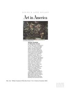 Wei, Lilly. “William Anastasi at White Box Annex.” Art in America, November 2003.   
