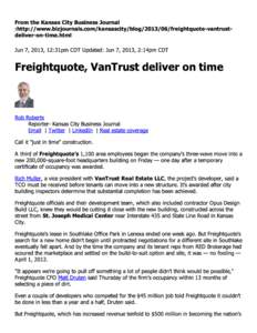 Freightquote, VanTrust d...s City Business Journal