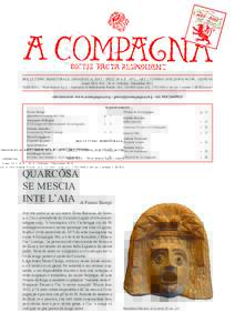 BOLLETTINO TRIMESTRALE, OMAGGIO AI SOCI - SPED. IN A.P. - 45% - ART. 2 COMMA 20/B LEGGEGENOVA Anno XLV, N.S. - N. 4 - Ottobre - Dicembre 2013 Tariffa R.O.C.: “Poste Italiane S.p.A. - Spedizione in Abbonamento
