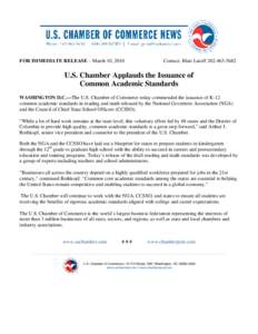 Education in the United States / Council of Chief State School Officers / United States Chamber of Commerce