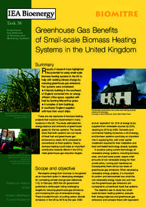Task 38 Greenhouse Gas Balances of Biomass and Bioenergy Systems