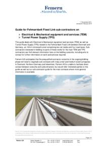 Guide for Fehmarnbelt Fixed Link sub-contractors on