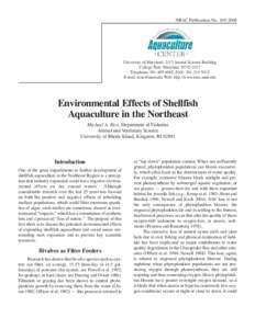 Fishing / Fisheries / Aquatic ecology / Seafood / Biological oceanography / Shellfish / Michael A. Rice / Mariculture / Eutrophication / Aquaculture / Biology / Water