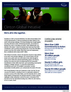 CLINTONFOUNDATION.ORG  Clinton Global Initiative photo by: Barbara Kinney / Clinton Foundation