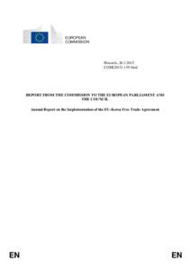 EU Korea FTA annual report