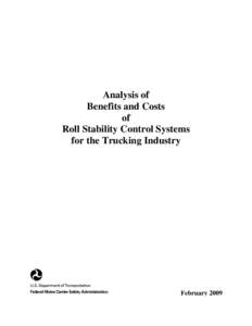 Analysis of Benefits and Costs of Roll Stability Control Systems for the Trucking Industry