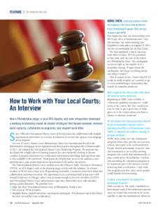 FEATURE  BY CARLOTA DALZIEL JUDGE CHEN, could you provide a brief description of the First Judicial District