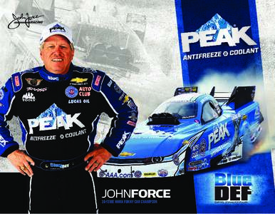 JOHNFORCE 16-TIME NHRA FUNNY CAR CHAMPION g dad, d a truck-drivin fry cook mom an