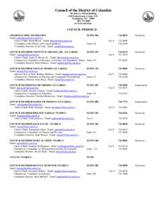 Place of birth missing / Yvette Alexander / Jack Evans / Mary Cheh / Phil Mendelson / Politics of the United States / Government of the District of Columbia / Washington /  D.C. / African American women in politics / Date of birth missing