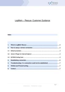 LogMeIn – Rescue- Customer Guidance  Index 1.