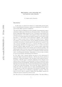 Hopf algebras, cyclic cohomology and the transverse index theorem A. Connes and H. Moscovici  arXiv:math.DGv1 19 Jun 1998