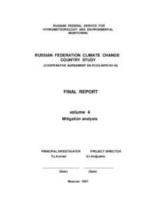 Russian Federation Climate Change Study