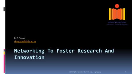 Networking To Foster Research And Innovation