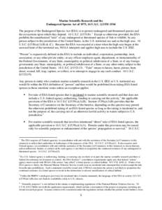 Endangered species / Environmental law / Conservation in the United States / Endangered Species Act / United States Fish and Wildlife Service / Critical habitat / European Space Agency / Incidental Take Permit / Marine Mammal Protection Act / Environment / Conservation / Earth