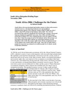 Labor economics / Development / Politics of South Africa / Racial segregation / Black Economic Empowerment / Informal sector / Congress of South African Trade Unions / Labor force / Thabo Mbeki / South Africa / Economy of South Africa / Africa