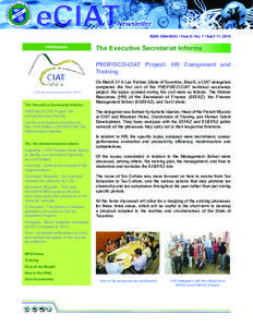 Newsletter  eCIAT ISSN[removed] • Year 6 / No. 7 / April 11, 2014  Infotmation