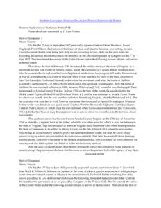 Southern Campaign American Revolution Pension Statements & Rosters Pension Application of Zachariah Butler W341 Transcribed and annotated by C. Leon Harris State of Tennessee } Maury County }