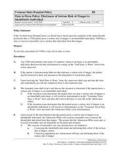 Law / Medical ethics / Duty to warn / Tort law / Medical terms / Healthcare in the United States / Patient safety / Medicine / Mental health law / Health