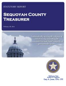 STATUTORY REPORT  Sequoyah County Treasurer February 28, 2014