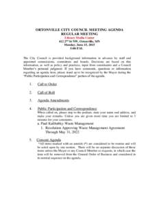 Parliamentary procedure / Meetings / Clerk / Quakerism / Agenda / Ortonville /  Minnesota