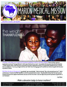 Marion Medical Mission VOLUME 17, ISSUE 1, Spring 2014