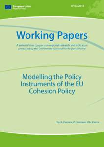 n° [removed]Working Papers A series of short papers on regional research and indicators produced by the Directorate-General for Regional Policy