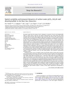 Spatial variability and temporal dynamics of surface water pCO2, ΔO2/Ar and dimethylsulfide in the Ross Sea, Antarctica