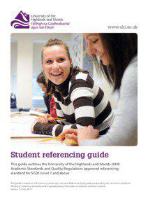 www.uhi.ac.uk  Student referencing guide