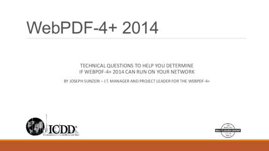 WebPDF-4 Technical Questions