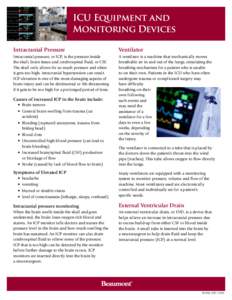 Intensive care unit monitor