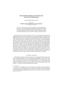 THE MULTIBODY PROBLEM AND RESONANCE IN QUANTUM MECHANICS-II WERNER HEISENBERG[removed]A translation of: Mehrk¨orperproblem und Resonaz in der Quantenmechanik -II Z. f. Phys. 40, [removed]).