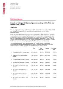 Microsoft Word - RTL AGM Media Release FINAL 10 May 2012.docx