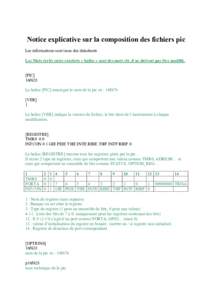 Notice explicative sur la composition des fichiers pic Les informations sont issus des datasheets Les Mots écrits entre crochets « balise » sont des mots clé, il ne doivent pas être modifié. [PIC] 16f628