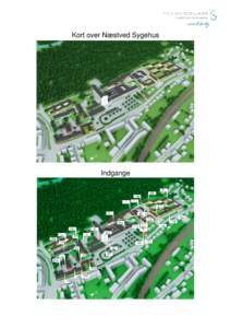 Kort over Næstved Sygehus  Indgange Parkering