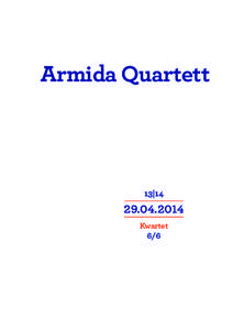 Armida Quartett  13|[removed]Kwartet