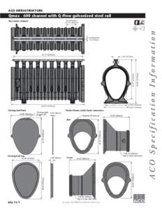 Q-Flow galvanized steel rail slot dimension 11.13” (283mm) Two meter channel