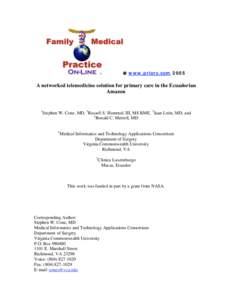 Medical informatics / Telemedicine / Electronic medical record / Electronic health record / Medical record / Telehealth / ZEPRS / Health / Medicine / Health informatics