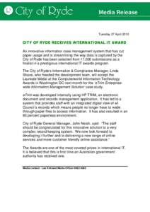 Microsoft Word - INTERNATIONAL IT AWARD.doc