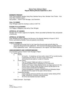 Minutes / Second / Granahan / Genoa /  Nevada / Public comment / Agenda / Parliamentary procedure / Meetings / Government