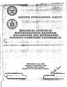 BIOLOGICAL EFFECTS OF ELECTROMAGNETIC RADIATION ( RADIOWAVES AND MICROWAVES ) EURASIAN COMMUNIST COUNTRIES