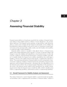 Financial Sector Assessment A Handbook, Chapter 3 Assessing Financial Stability, IMF and World Bank, August 2005