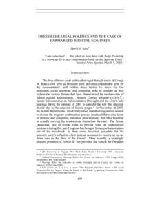 United States Court of Appeals for the District of Columbia Circuit / Robert Bork / United States federal judge / Janice Rogers Brown / Miguel Estrada / Recess appointment / Benjamin N. Cardozo / Clarence Thomas / Appointment and confirmation to the Supreme Court of the United States / Supreme Court of the United States / United States federal courts / United States courts of appeals