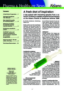 Pharma & Healthcare News No. 8 • June 2008 Alsiano  Contents