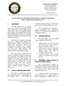 OHIO ETHICS COMMISSION William Green Building 30 West Spring Street, L3 Columbus, Ohio[removed]Telephone: ([removed]Fax: ([removed]