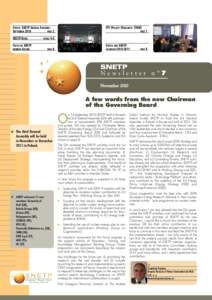 EVENTS: SNETP GENERAL ASSEMBLY, SEPTEMBER 2010 PAGE 2 SNETP NEWS FOCUS ON SNETP MEMBER ALSTOM