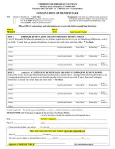 Microsoft Word - Designation of Beneficiary[removed]form.docx