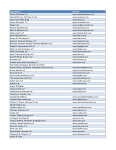 Organization Adams and Reese LLP Alice Neff Lucan, Attorney At Law Alston Hunt Floyd & Ing Archer & Greiner, P.C. Badger Law