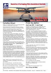 Newsletter of the Seaplane Pilots Association of Australia R Seaplane Pilots Association