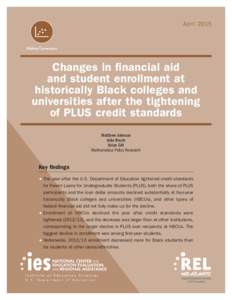 Changes in financial aid and student enrollment at historically Black colleges and universities after the tightening of PLUS credit standards